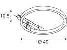 LED-Spot SLV 3~ ONE 40 TRACK DALI 15.2W 670lm 4000K 170° Ø400mm weiss