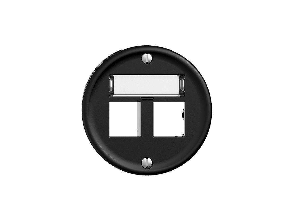 UP-Montageset Sdue Q, Geradeauslass 2×RJ45 freenet schwarz