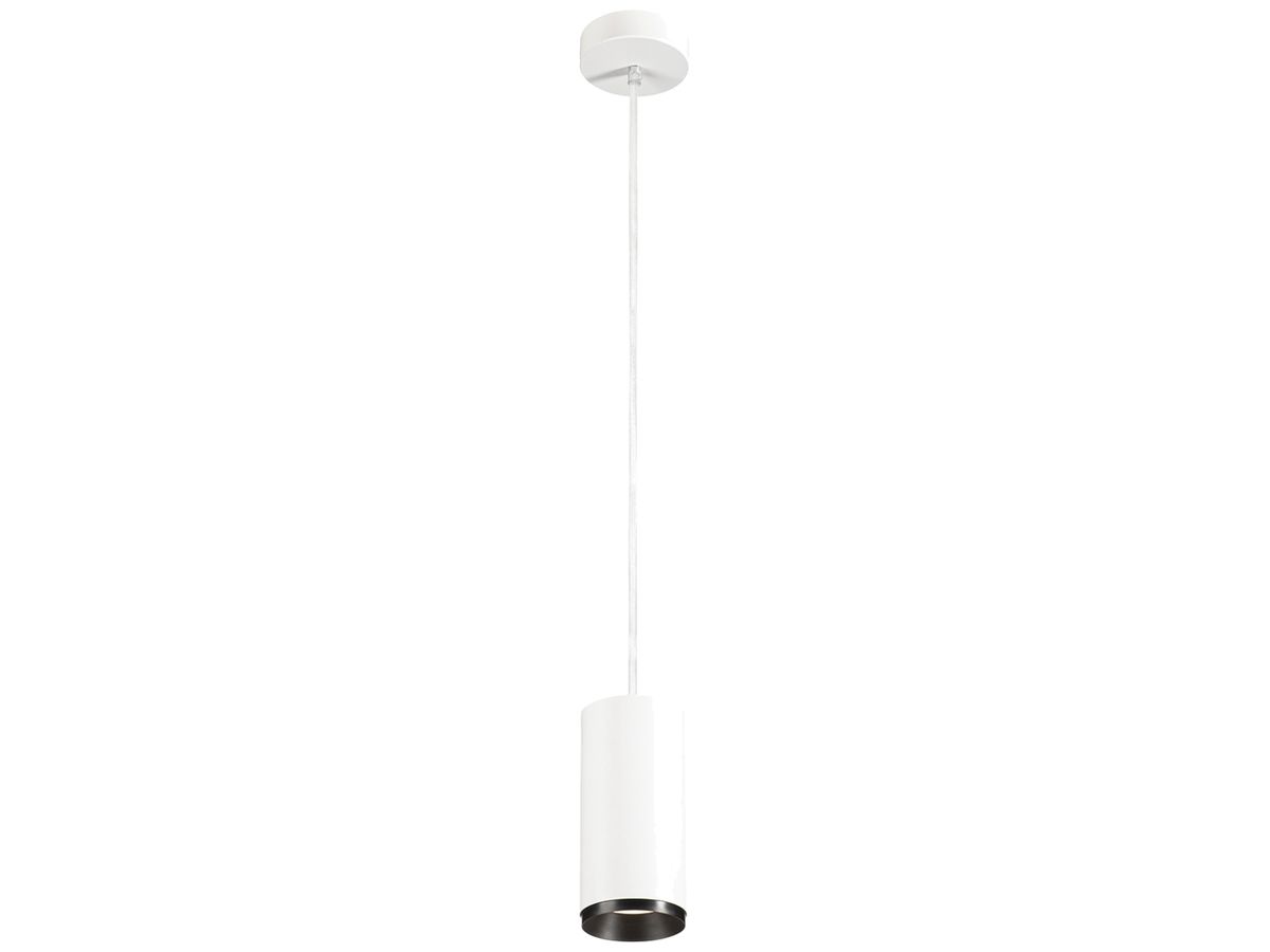 LED-Pendelleuchte SLV NUMINOS M PHASE 20W 2120lm 4000K 36° Ø85×185mm weiss