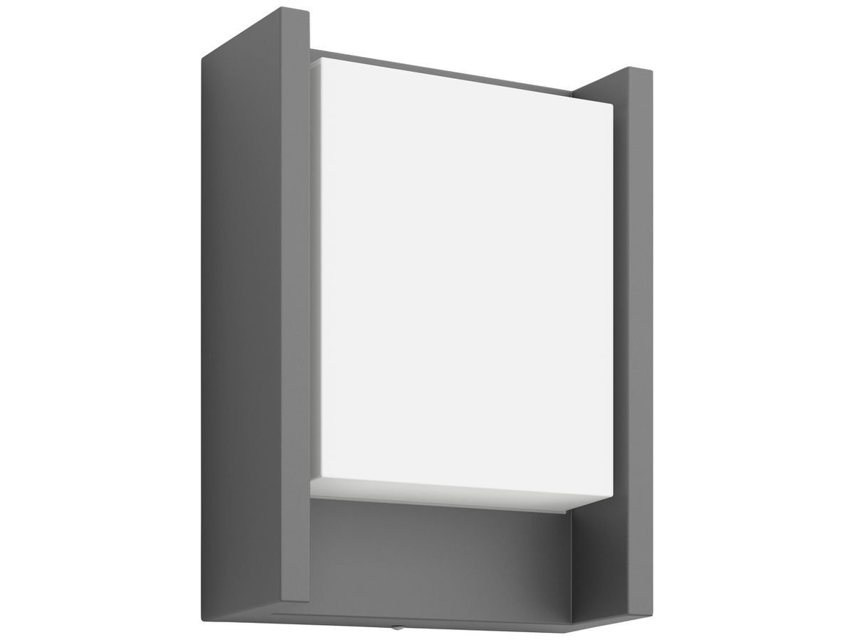 LED-Wandleuchte Philips Arbour 800lm 3000K IP44 220×165mm anthrazit