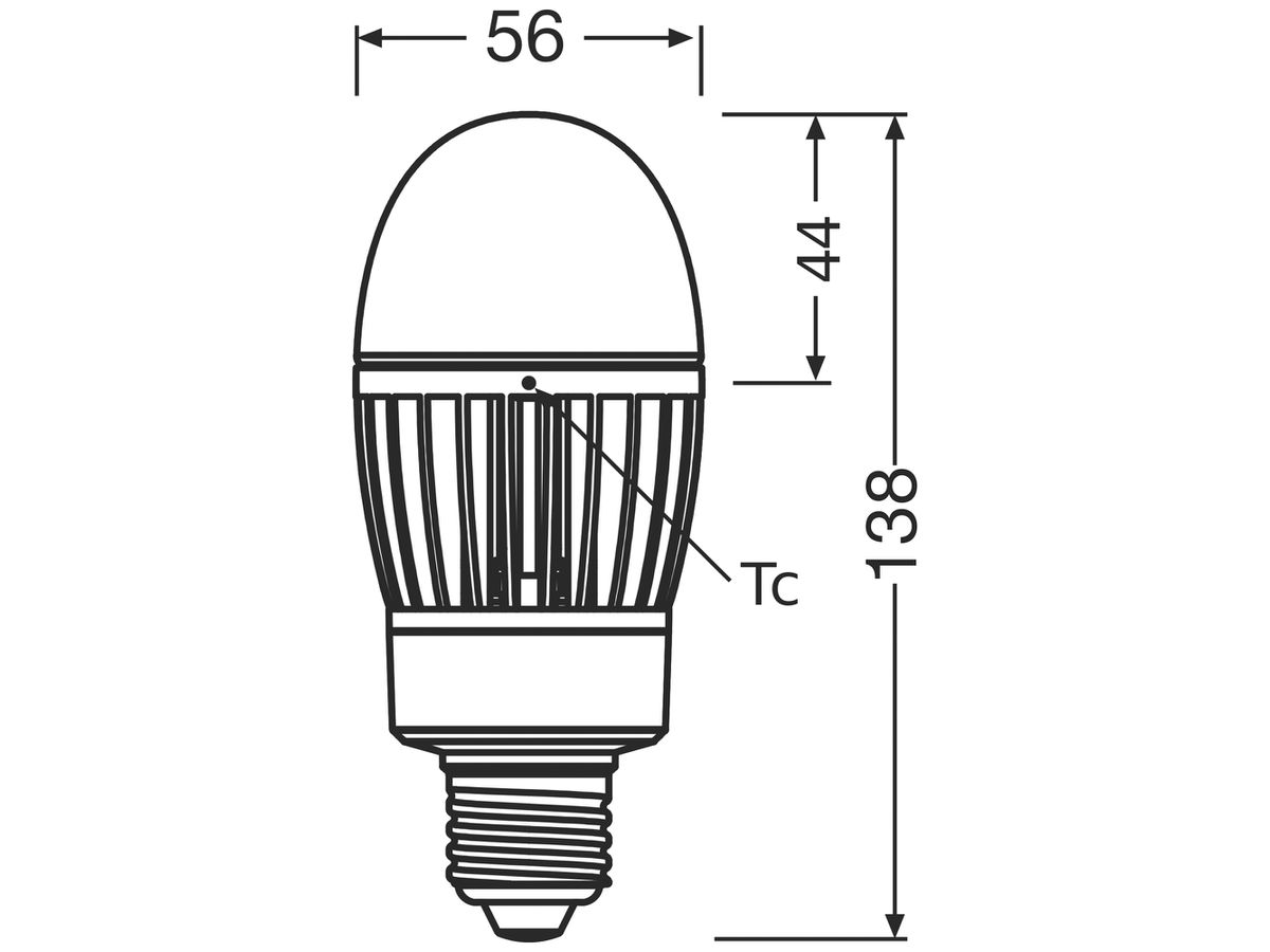 LED-Lampe LEDVANCE HQL LED P E27 14.5W 1800lm 2700K Ø56×138mm mattiert