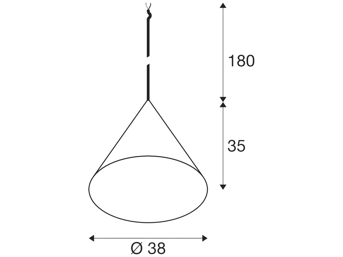 Pendelleuchte SLV MAGICO 38 E27 1×10W DIM Ø380mm weiss