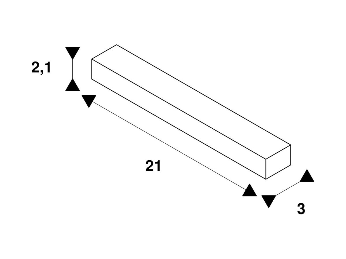 LED-Betriebsgerät SLV NUMINOS 16.1W 350mA DALI 210×30×21mm