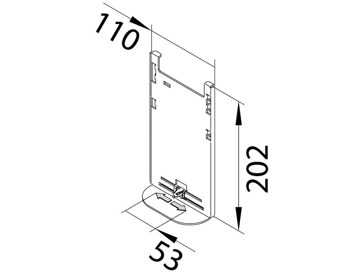Adapterplatte 210mm tehalit G2272