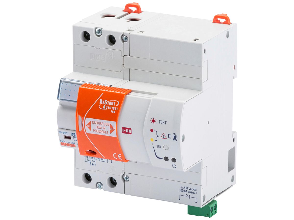 Fehlerstromschutzschalter Gewiss 90 ReStart 2P 230V 25A 0.03A A 5TE