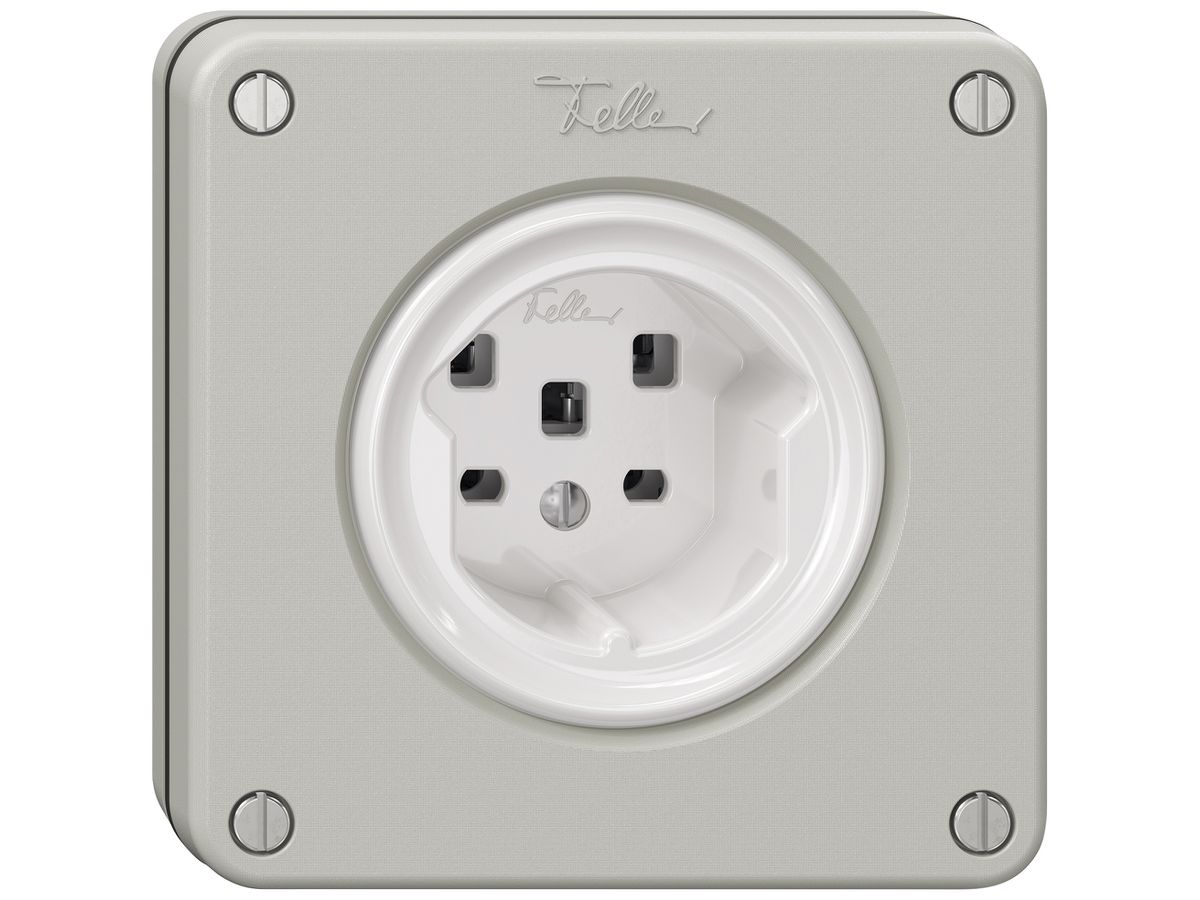 UP-Steckdose NEVO SNAPFIX® 1×T25 16A 440V 87×87×31mm IP21 lgu