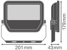 LED-Strahler LEDVANCE FLOODLIGHT50 41W 6000lm 840 IP66 100° 201×43 ws