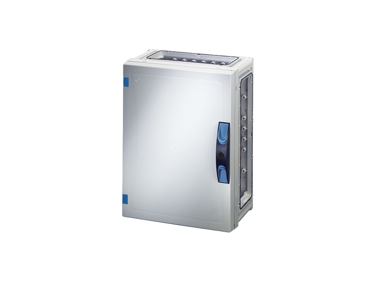 Apparategehäuse Hensel FP 0250 grau leer mit Türe offen 270×360×186mm