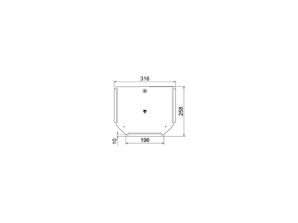 Deckel BET RTD zu T-Stück 200mm Edelstahl A2 blank