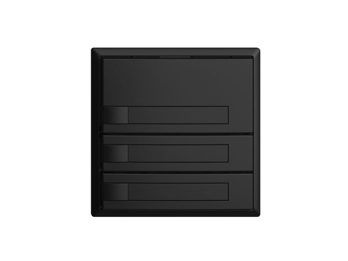 KNX-Taster RGB EDUE, 250mW, o.LED, m.Papiereinlage, 3×Taste, 1×Tastenb., sz