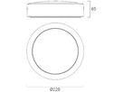 LED-Anbauleuchte Sylvania Novella 12W 1525lm 3000…4000K IP66 Ø220 schwarz