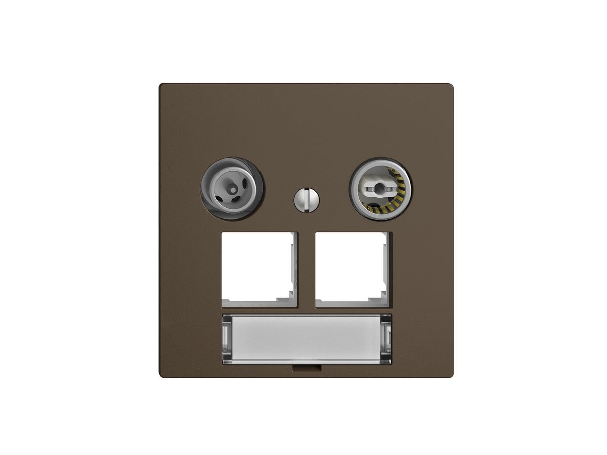 Multimediadose EDIZIOdue F EASYNET 4dB, f.2×RJ45 S-One, coffee