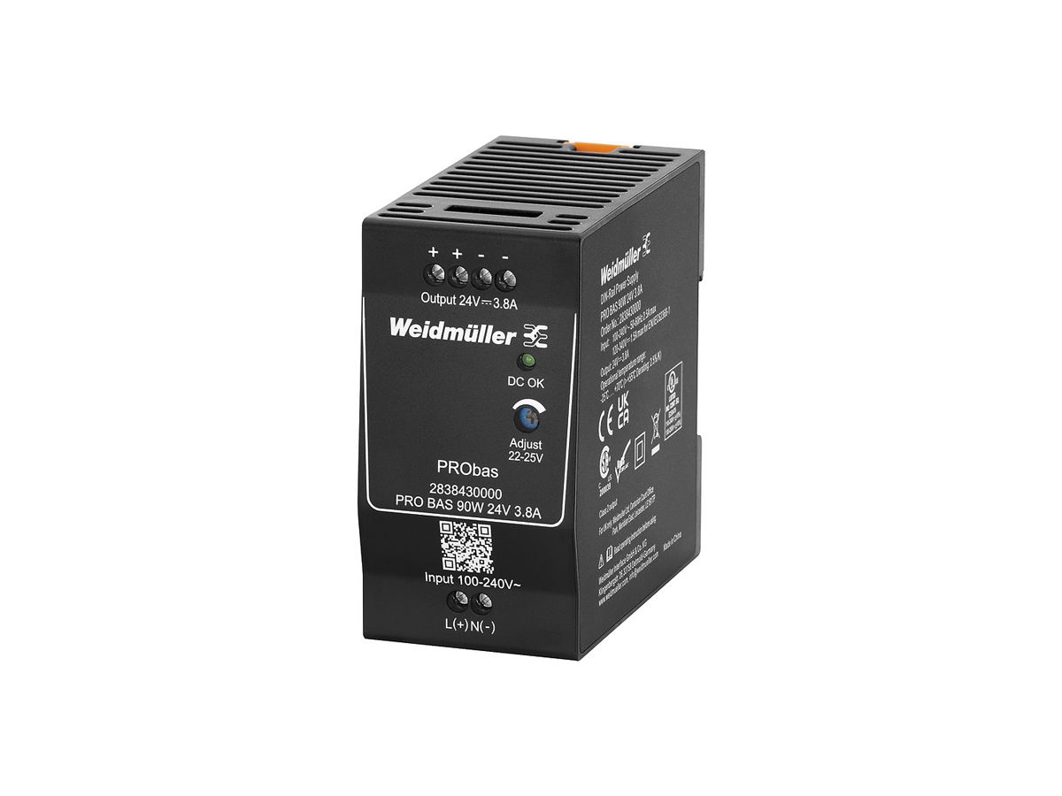 Schaltnetzgerät Weidmüller Connect Power PRO BAS 90W 24V 3.8A
