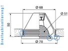 Downlight ELBRO GU5.3 35W Ø78mm transparent