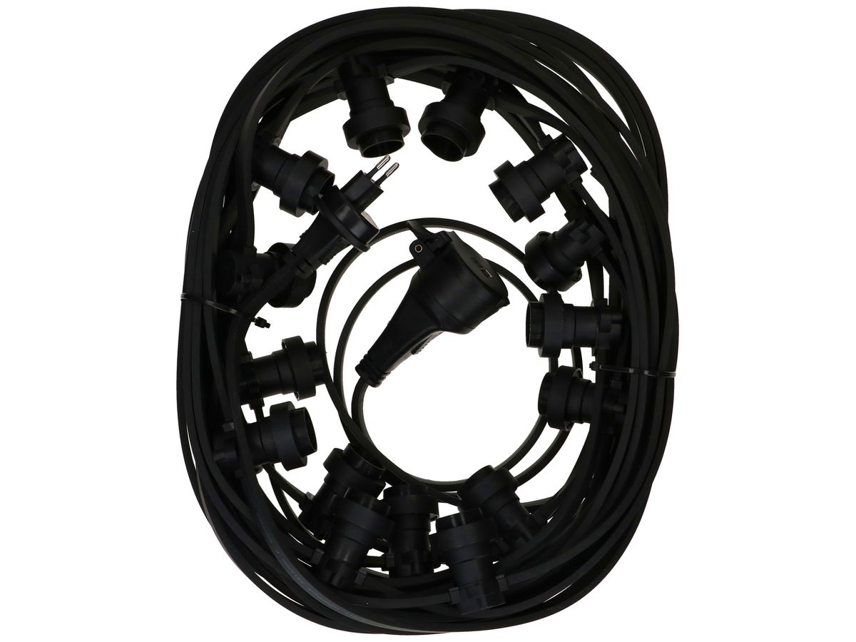 Lichterkette MH ILLU5X13 230V 2300W 15×E27 16.5m IP44 sz