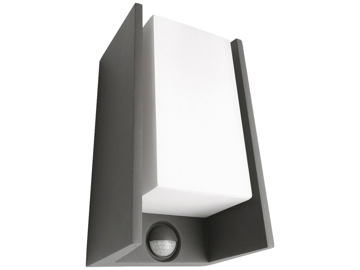Wandleuchte Philips Bridge E27 1×42W SEN IP44 anthrazit