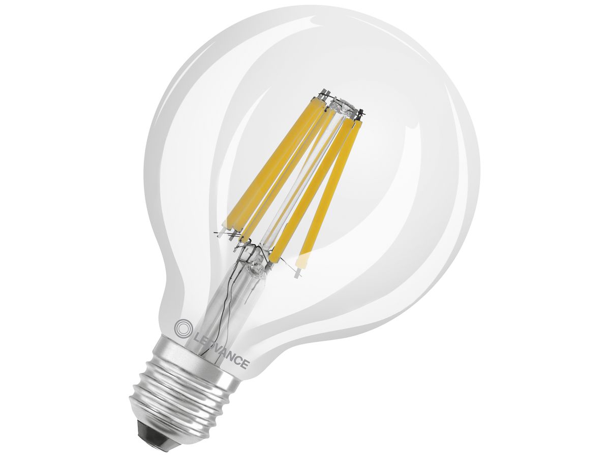 LED-Lampe LEDVANCE CLAS GLOBE E27 11W 1521lm 2700K DIM Ø95×135mm klar