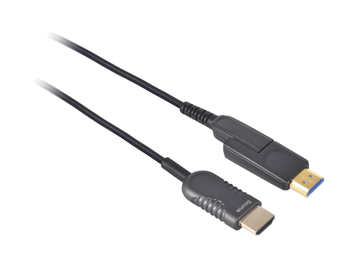 Optisches HDMI-Kabel CeCoNet, HDMI 2.0, HDMI ↔ miniHDMI (HDMI), schwarz, 17.5m