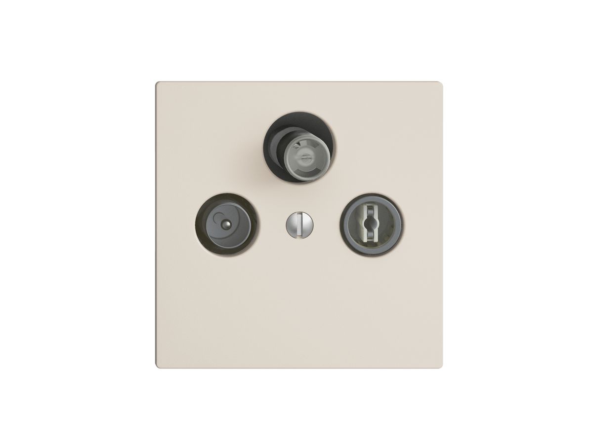 Stichdose SAT/TV DB52 EDIZIOdue crema, mit IEC/F-Anschluss