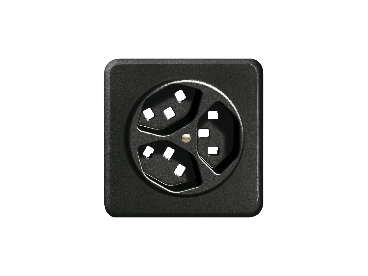 UP-Frontset FH 3×T23 schwarz 86×86mm