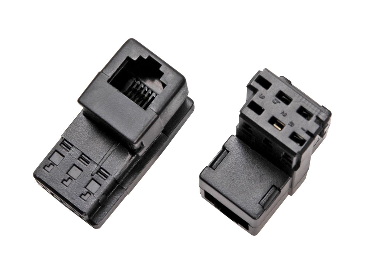 Direktadapter TT83/RJ45 UTP, schwarz