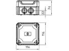 Kabelabzweigkasten Bettermann 114×114×76mm mit Deckel transparent