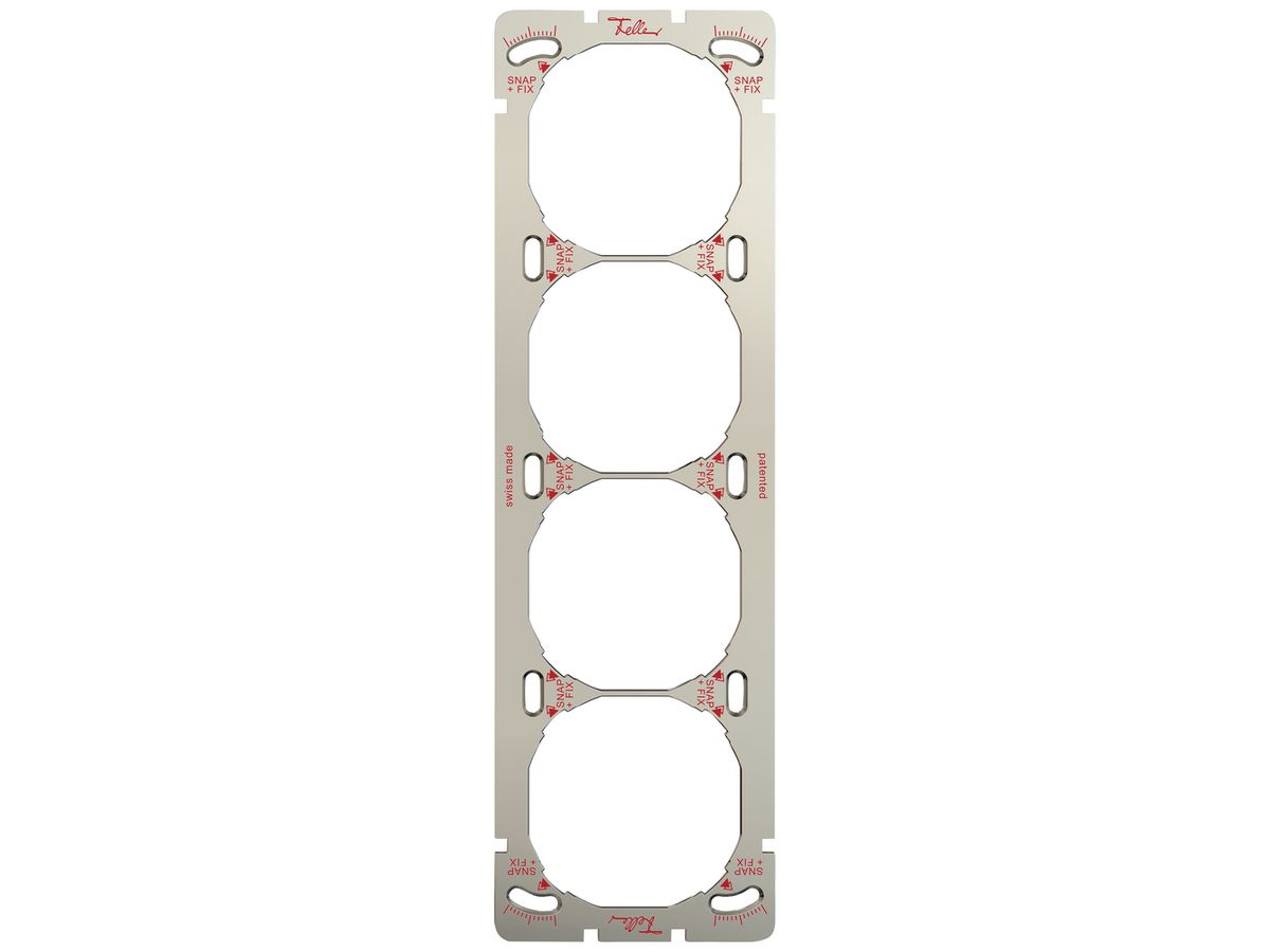 Befestigungsplatte mit SNAPFIX®-Befestigungssystem 4×1 oder 1×4 257×77mm