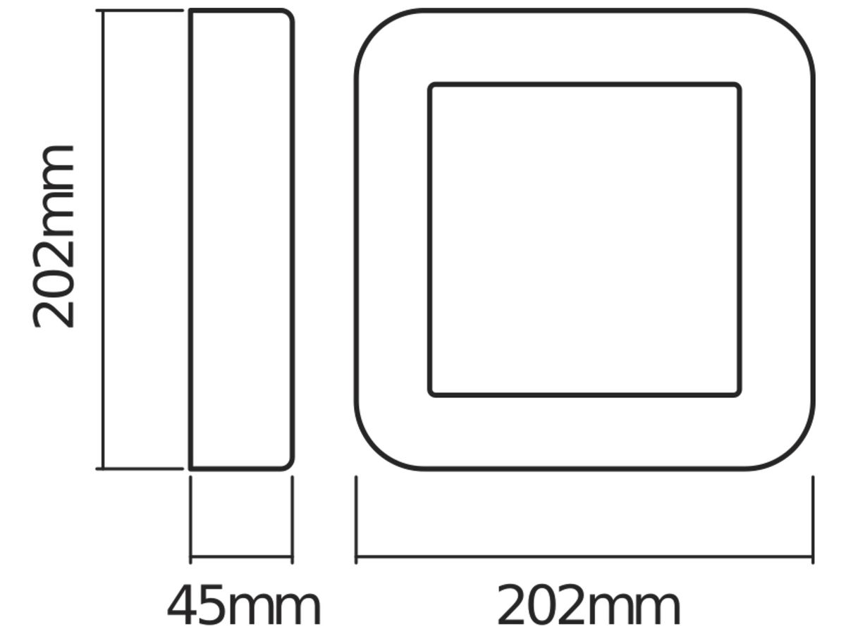 LED-Wandleuchte LDV ENDURA STYLE SQUARE 13.5W 480lm 3000K Aluminium anthrazit