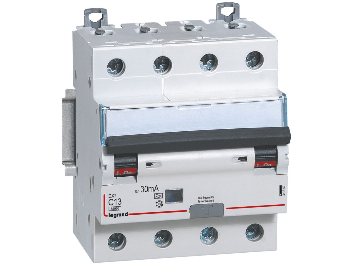 Fehlerstrom-/Leitungsschutzschalter Legrand C 4P 13A 6000A 30mA Typ A
