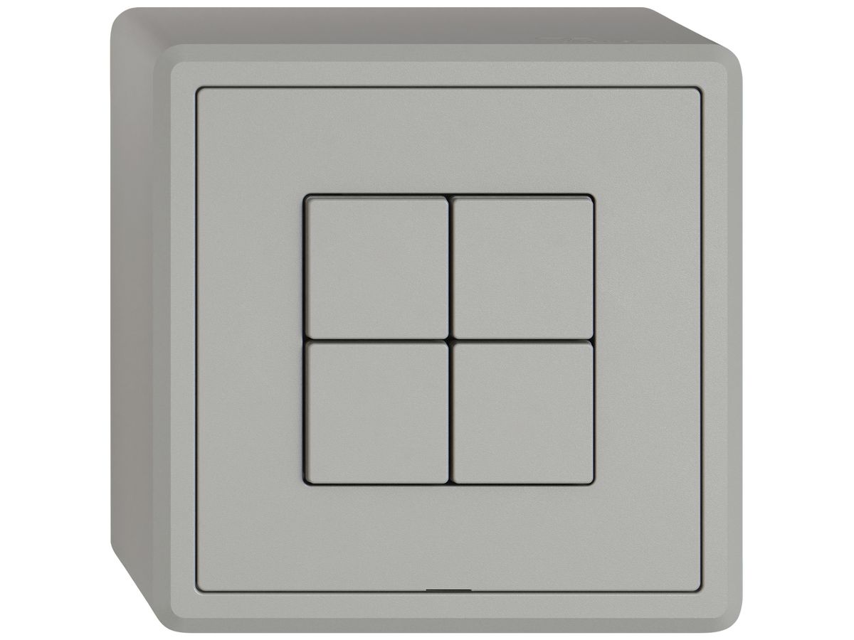 AP-Taster KNX RGB EDIZIO.liv KNX Pro SNAPFIX® 4T 4B LED hgu