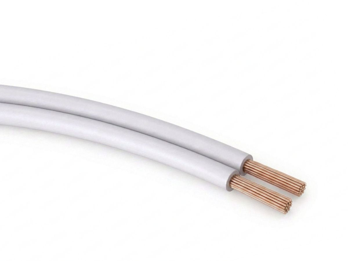 Tlf-Litze 2×0.75mm² weiss