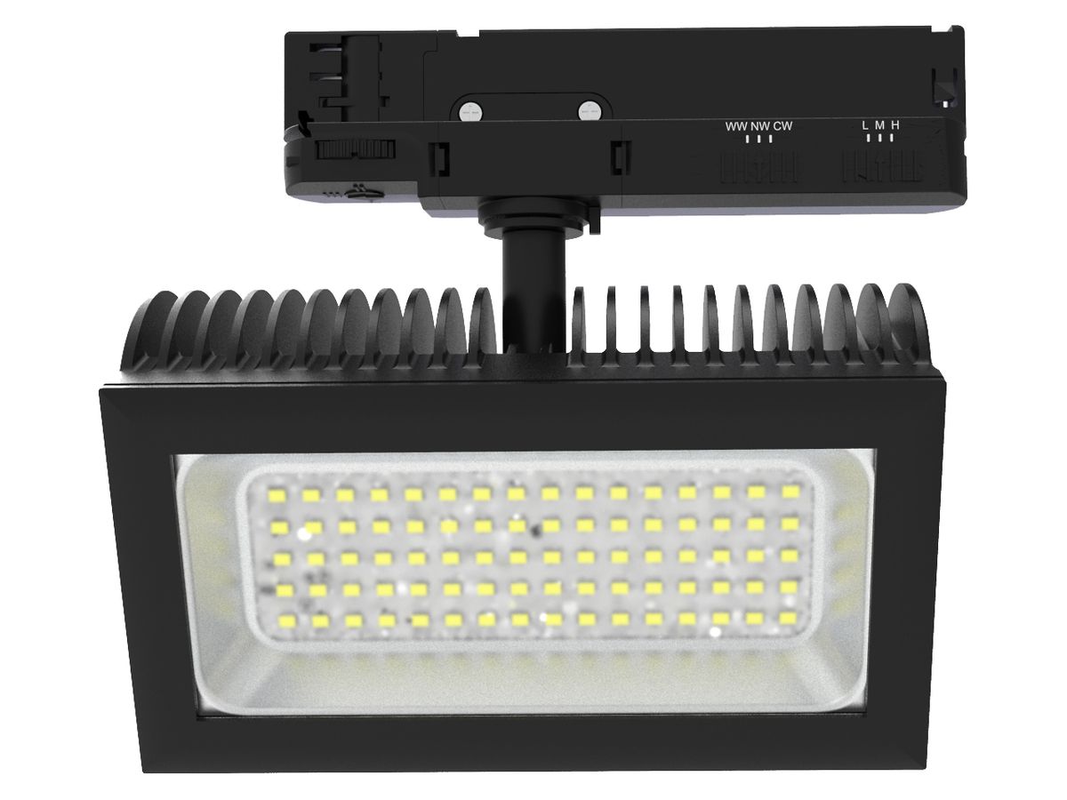 LED-Strahler DOTLUX FLEXAtrack 32W 3710lm 930/940/957 100° Ad3Ph 201×108 sz