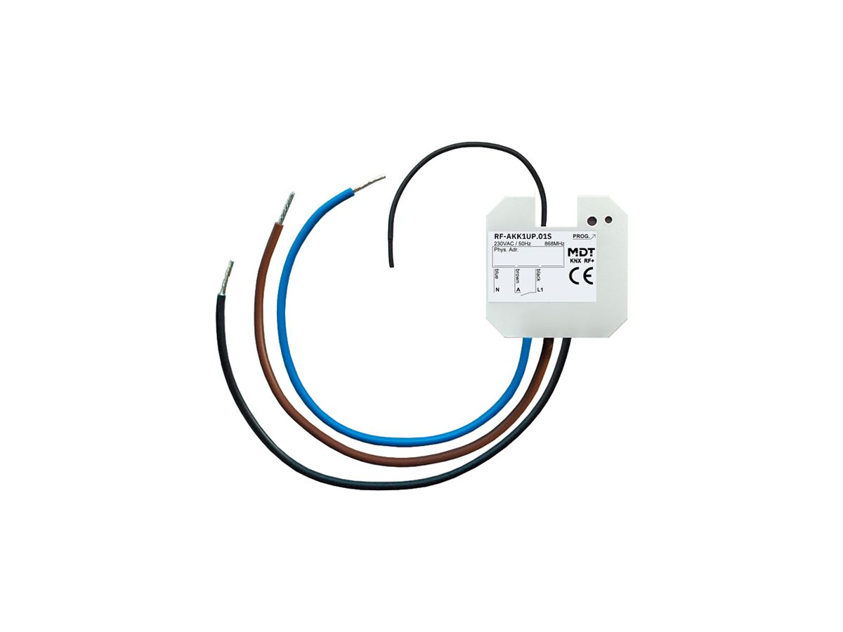 EB-Schaltaktor KNX RF+ MDT RF-AKK1UP.01S 1-Kan 10A 230VAC