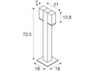Pollerleuchte SLV THEO PATHLIGHT DOUBLE GU10 2×7W IP44 725mm anthrazit