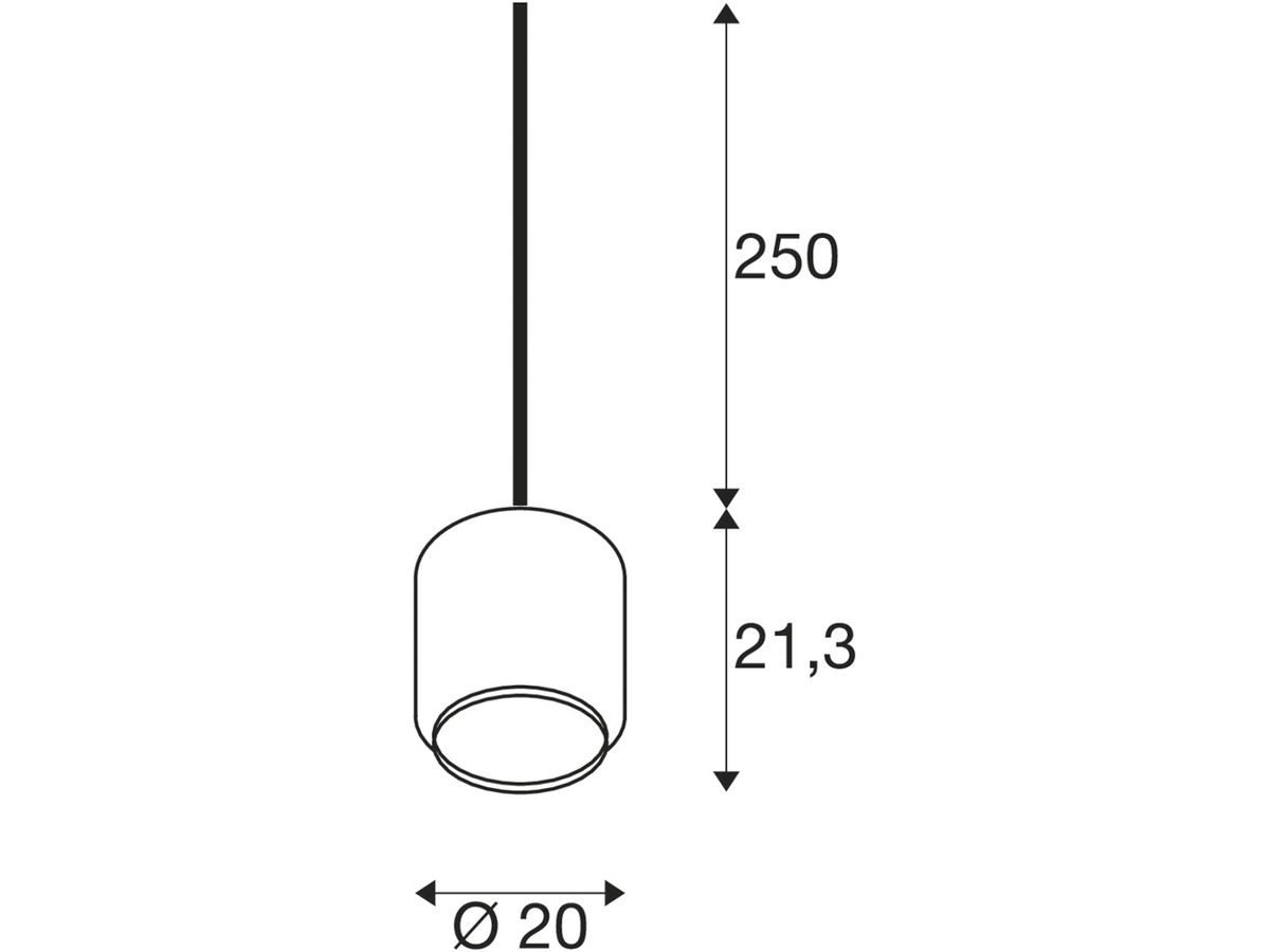 Pendelleuchte SLV PANTILO 20 E27 15W DIM direkt weiss/chrom