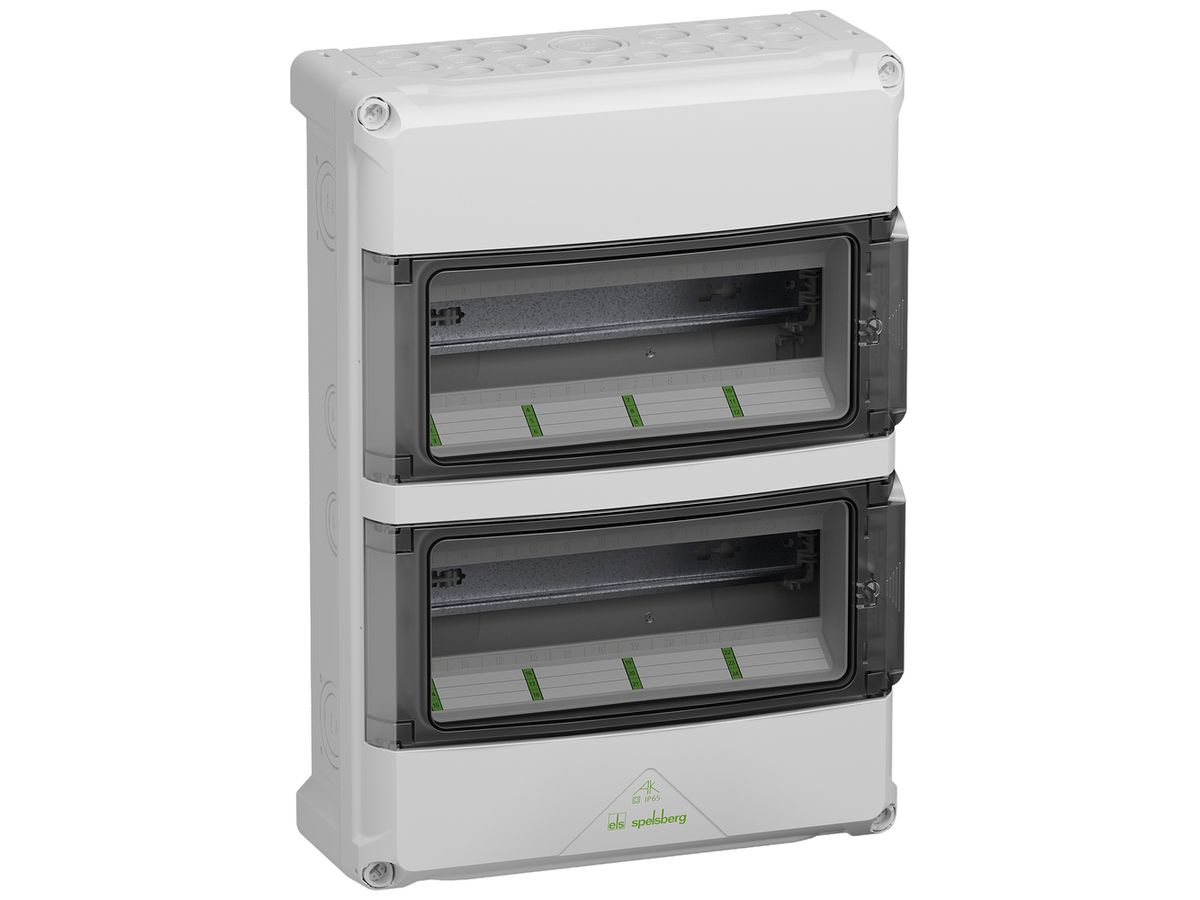AP-Kleinverteiler Spelsberg AK 24 2-reih 24TE Tür IP65 290×407×124mm