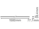 LED-Leuchteinsatz LEDVANCE TRUSYS FLEX CL 50W 8600lm 865 EM 3h 1.5m weiss 90°