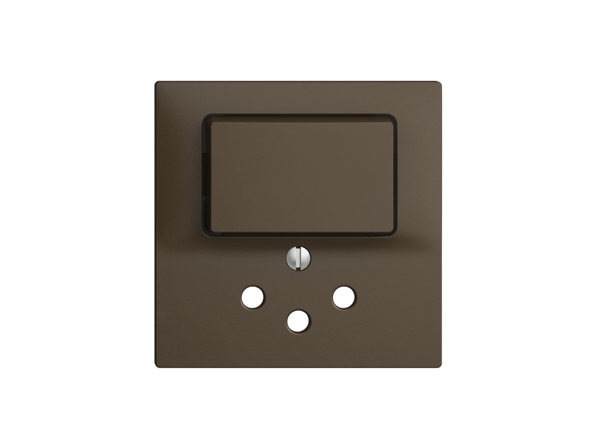 Frontset 60×60mm EDIZIOdue coffee T12, seitlich leuchtend