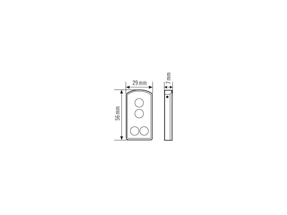 Fernbedienung ESYLUX DEFENSOR REMOTE CONTROL, silber