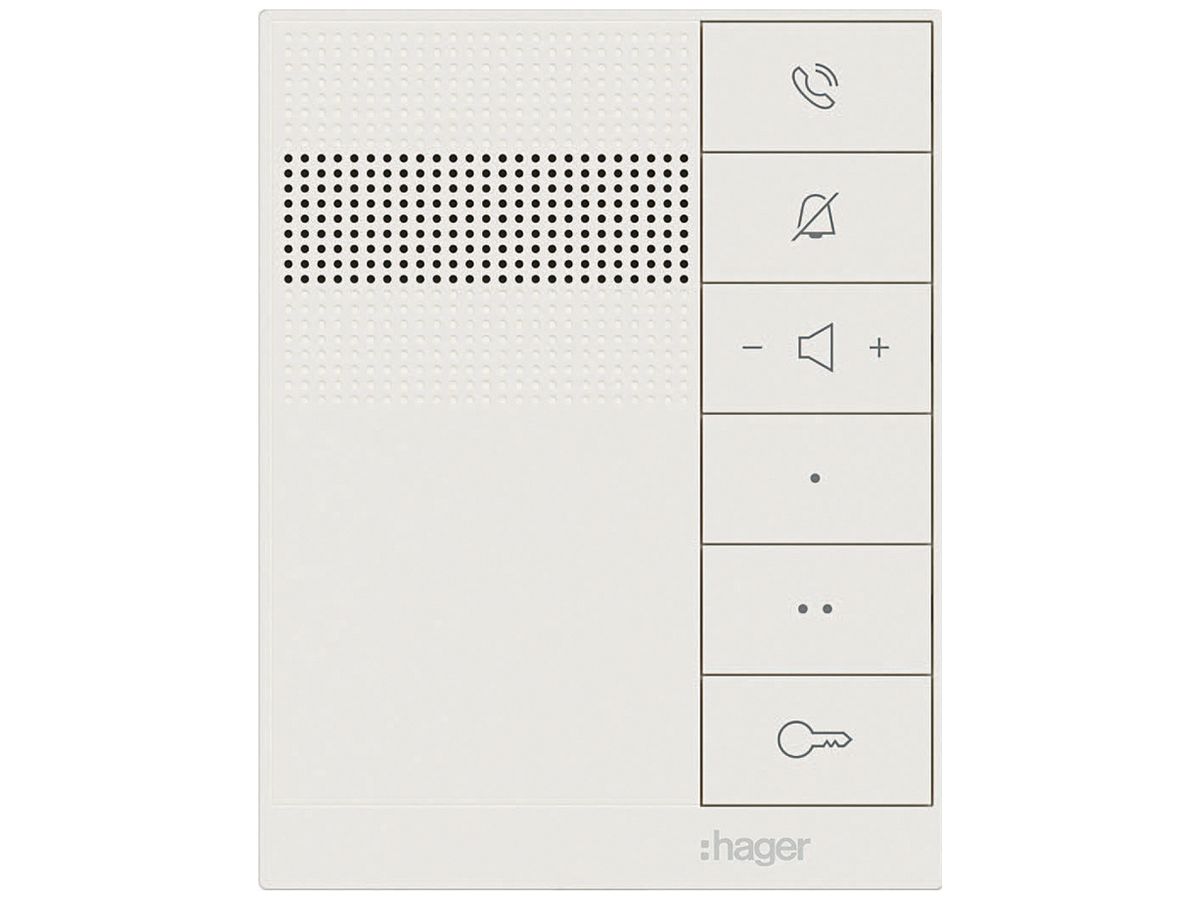 Innenstation Audio Hager Freisprechen weiss