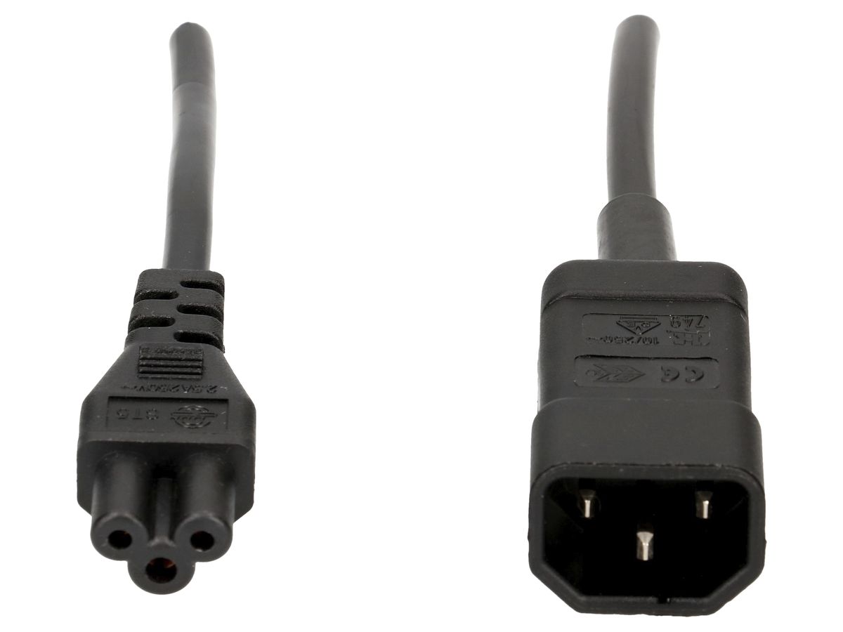 Apparatekabel MAX HAURI TD 3×0.75mm² 1.5m schwarz Typ C14/C5