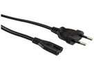 Apparatekabel VALUE T26 → C7 2×0.75mm² 250VAC/2.5A schwarz 5m