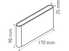 LED-Wandleuchte Wall-Flat 230V 8.5W 540lm 930, anthrazit, IP54