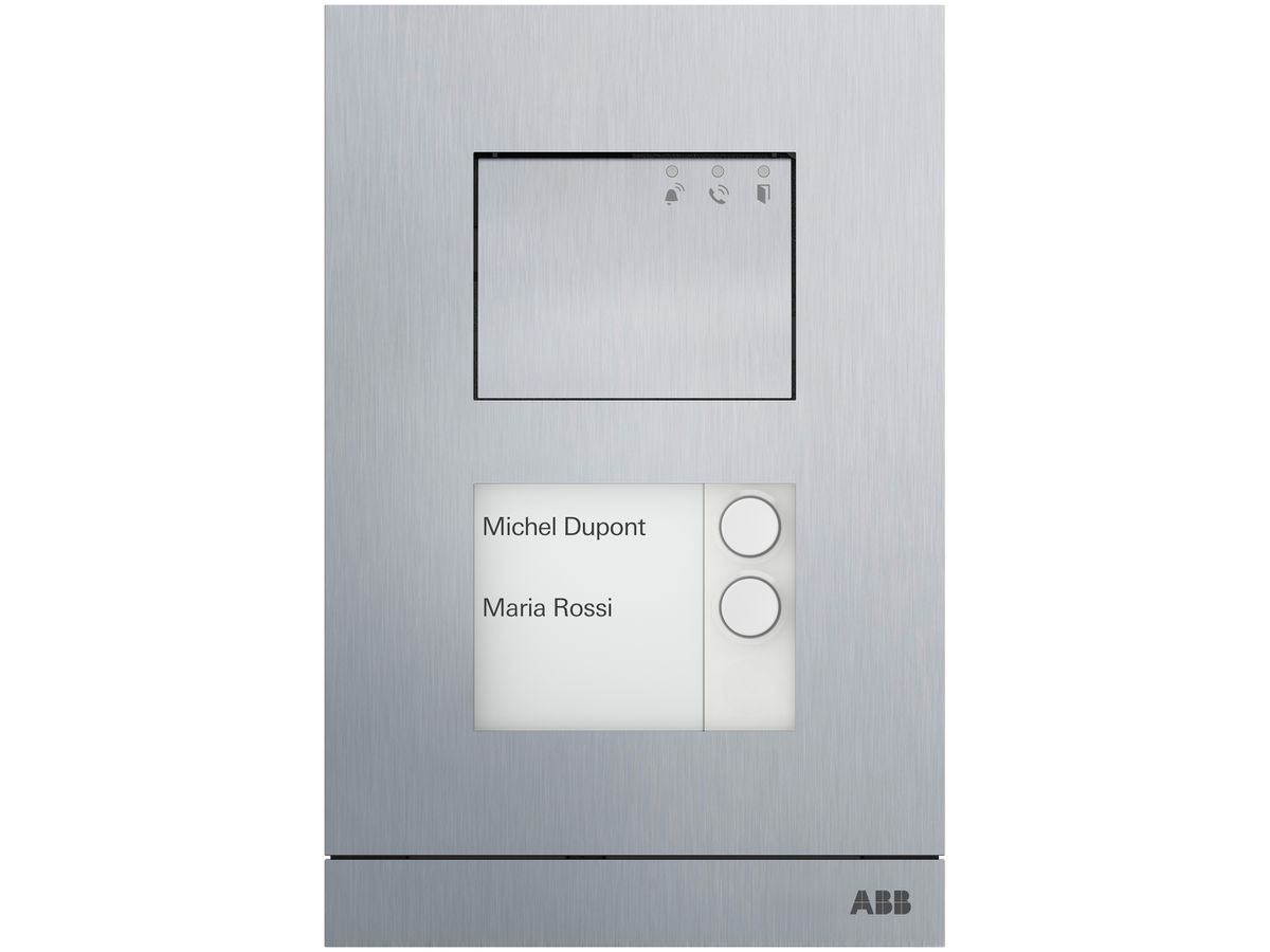 Audio-Türstation ABB-Welcome A21051P2-A-04 2×Taste alu 205×135×18mm