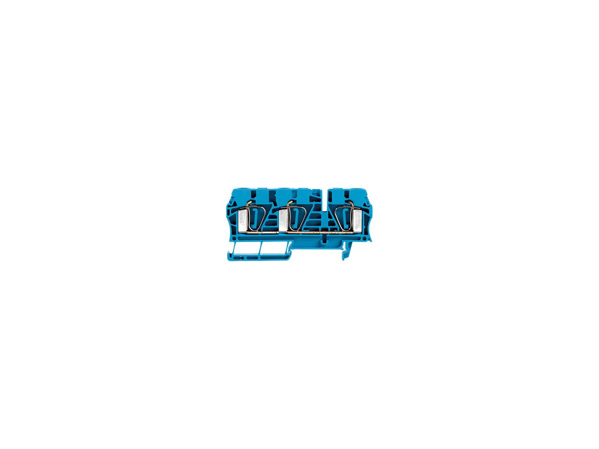 Durchgangs-Reihenklemme Weidmüller ZDU 6/3AN Zugfeder 6mm² TS35 blau