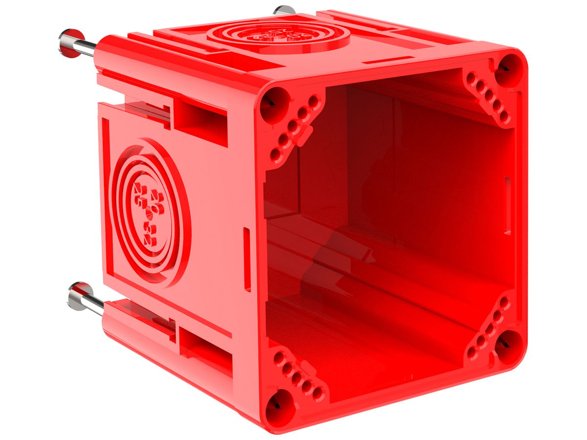 Schalungskasten CRALLO-LEU 78×78×73mm 1×1 Halogenfrei rot