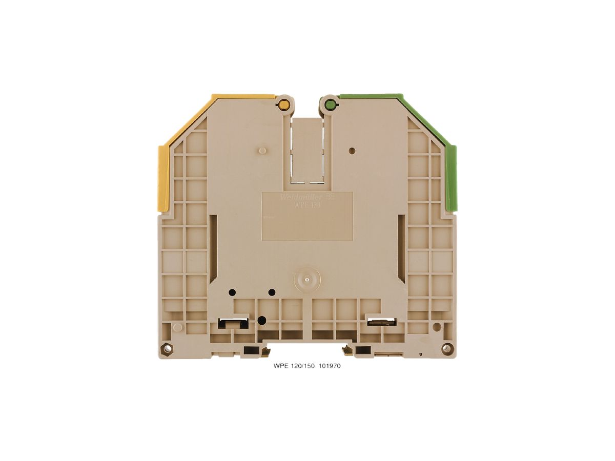 Schutzleiter-Reihenklemme Weidmüller WPE Schraubanschluss 120mm² grün-gelb