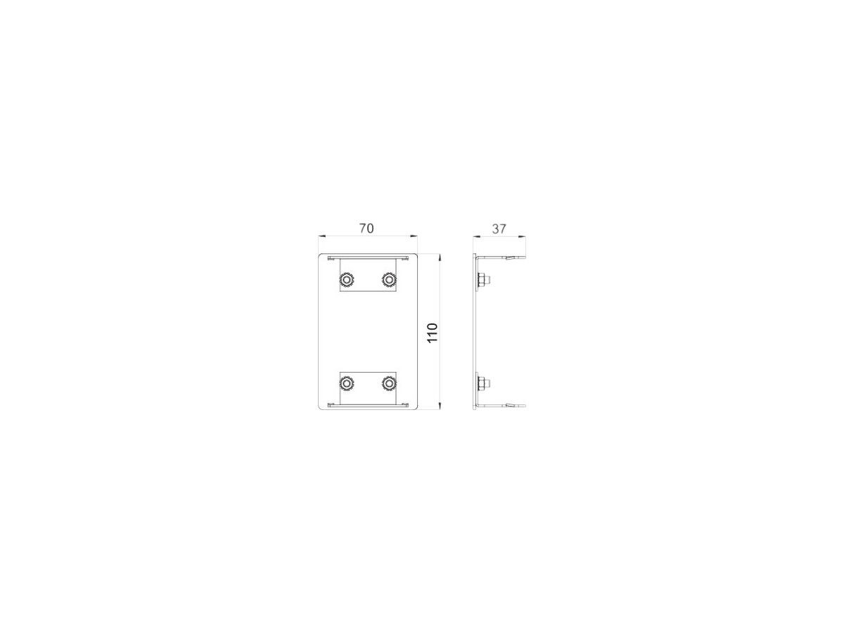 Endstück Bettermann GEK-A 70×110mm alu