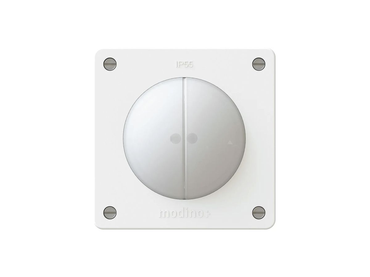 AP-Leuchtdrucktaster MAX HAURI EXO 2×A/R, 2×beleuchtet, IP55, weiss