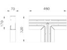 T-Stück Bettermann GEK-K 70×170mm reinweiss